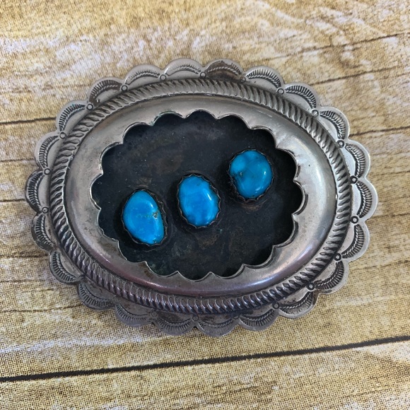 Vintage Other - Vintage Faux Turquoise Stone Belt Buckle